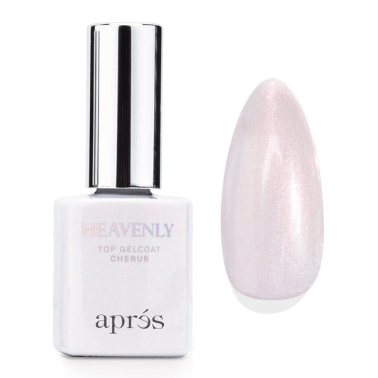Apres Heavenly Top Gelcoat, 15 ml Non-Wipe Nail Gel Polish Top Coat, Shimmery Long Lasting Topcoat (Cherub, 15 ml) Beauty & Personal Care APRÉS