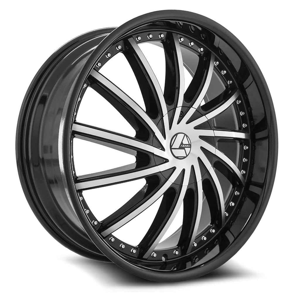 Azara AZA-517 24x9 6x135 6x139.7 +25 Cb 87.1 Gloss Black & Machined
