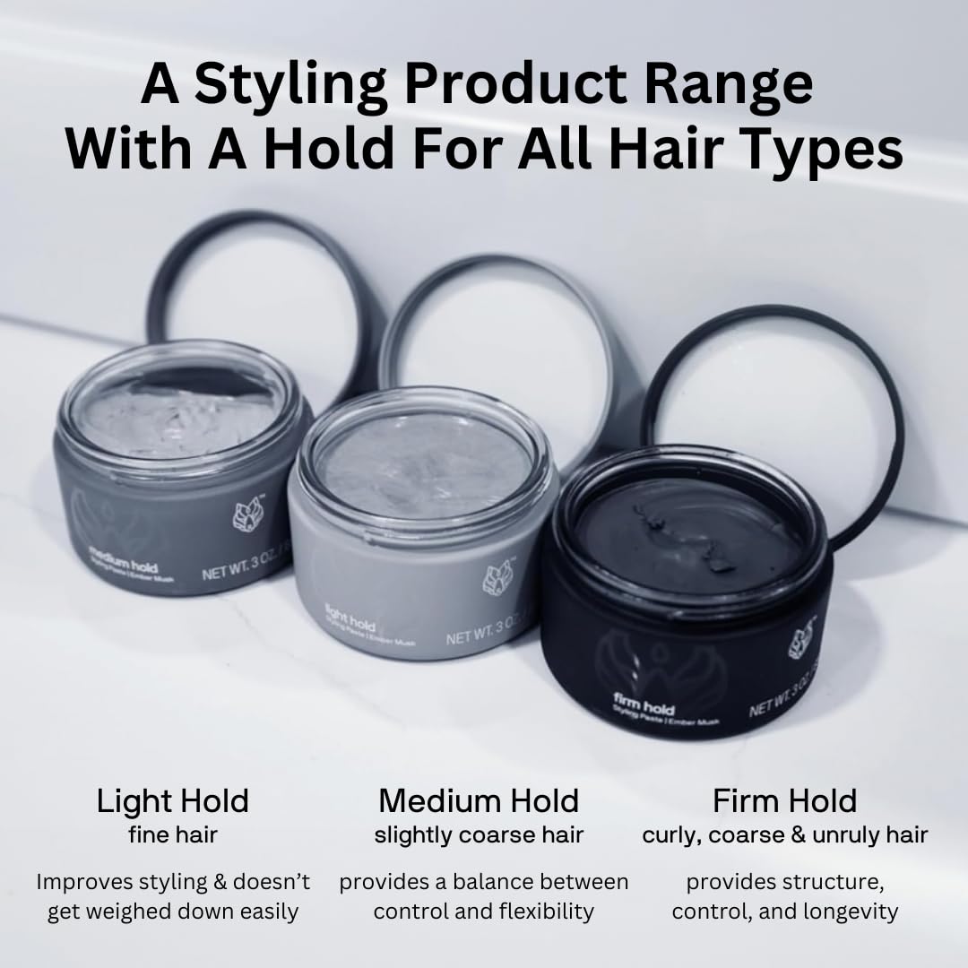Black Wolf Hair Styling Paste for Men, Firm Hold - Matte Finish, Water Based Hair Styling Product for All Hair Styles & Types - Barber Grade Beauty & Personal Care Black Wolf
