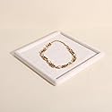 GemeShou Square velvet Jewerly display tray, Jewelry storage organizer plate, Empty Jewelry showcase tray for Necklace Bracelet Ring Earring display…