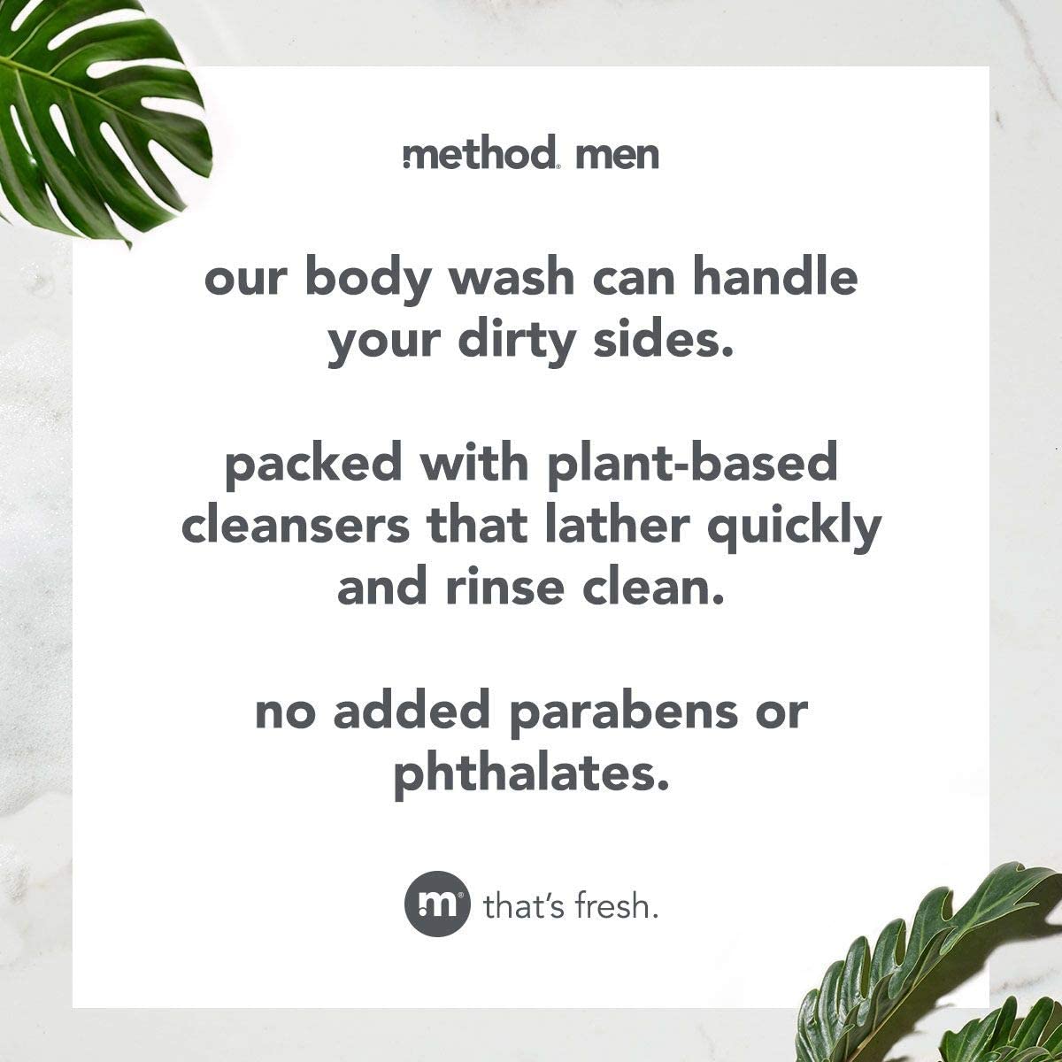 Method Men, Juniper + Sage Body Wash, Paraben and Phthalate Free, 18 fl oz (Pack of 1)