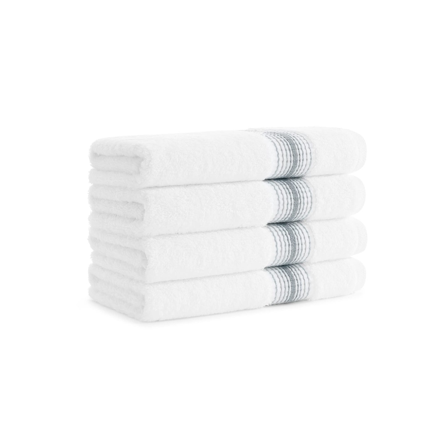 Aston & Arden Aegean Ombre Hand Towels - Pack of 4 - Oversized Ultra Soft Thick & Absorbent, 100% Ringspun Turkish Cotton Bathroom Towel for Spa…
