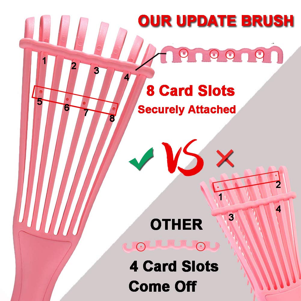EZ Detangler Brush with Edge Brush, Rat Tail Combs Set for Natural, Curly, Wet/Dry, Black Hair, Flex Detangling Brush set for Hair Style and Cuting