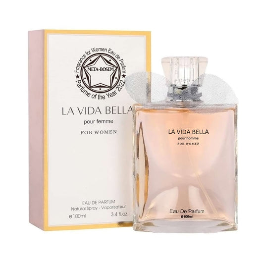 J&H LADA BELA, Eau de Parfum Natural Spray for Women, Wonderful Gift, Floral Scent, Daytime and Casual Use, for all Skin Types, a Classic Bottle, 3.4