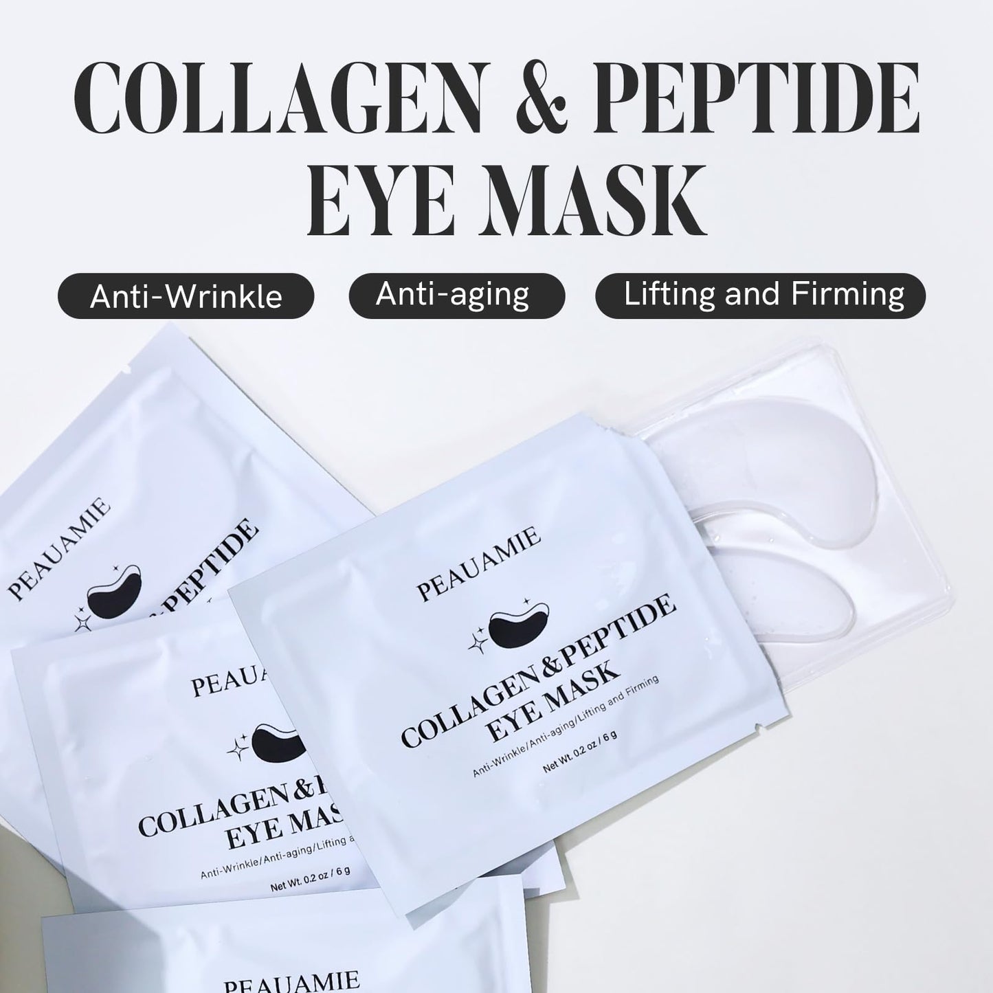 PEAUAMIE Under Eye Patches Collagen and Peptide Eye Mask for Dark Circles and Puffiness,Face Mask Skin Care Products 30 Pairs Beauty and Personal Care PEAUAMIE