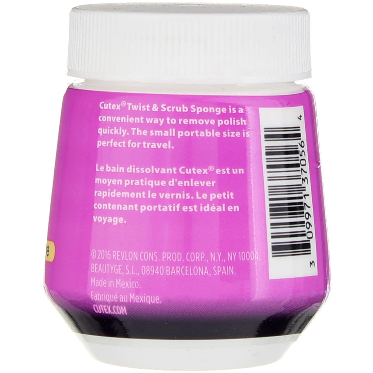 Cutex Nail Polish Remover Twist & Scrub Sponge 1.75 oz - 2 Pack