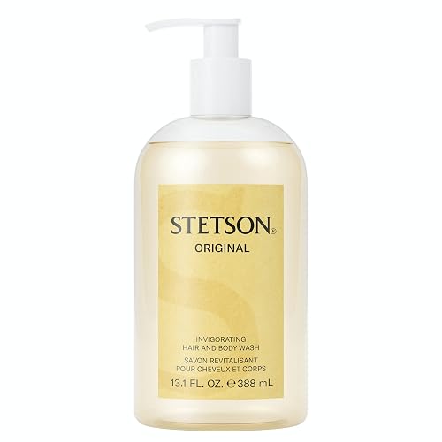Coty Scent Beauty Stetson Original Invigorating Hair and Body Wash - Earthy, Woody, Casual and Masculine Aroma with Fragrance Notes of Citrus