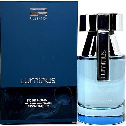 Afnan Rue Broca Luminous Eau de Parfum Spray for Men, 3.4 Ounce