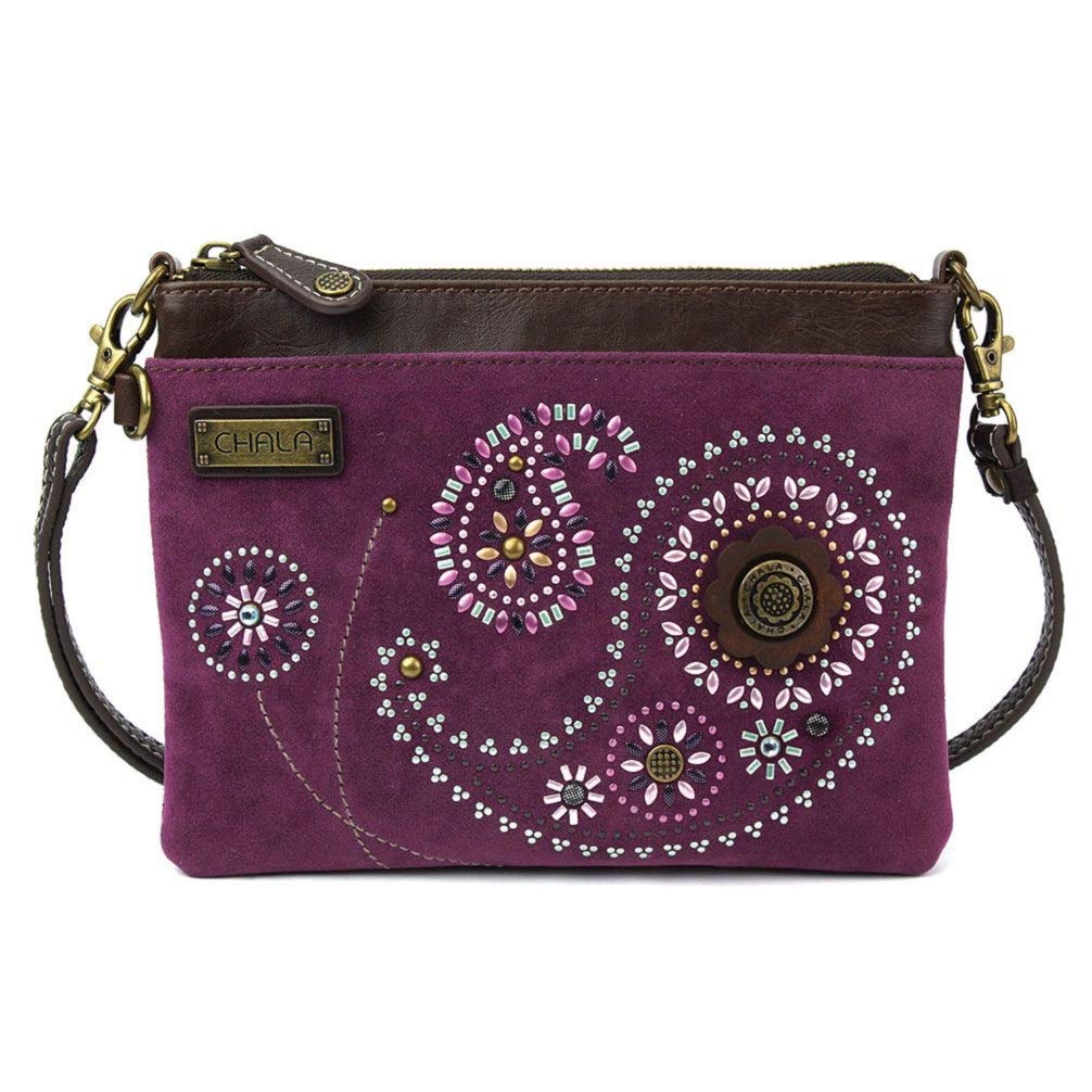 Chala Handbags Paisley Dazzled Mini Crossbody Handbag