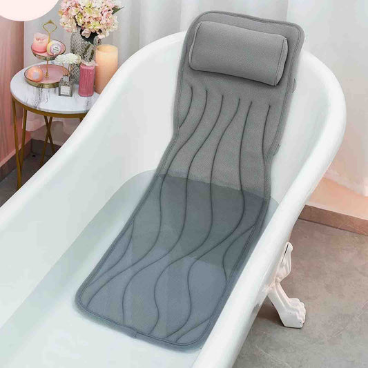 JYXYXSCP Full Body Bath Pillow, Anti-Slip Cushion for Bathtub Lumbar Support, Relieve Fatigue Lumbar Support Cushion, with Suction Cup Design (A 170 * Beauty and Personal Care JYXYXSCP