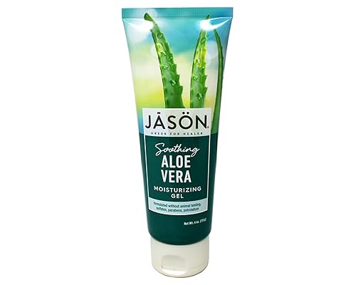 JASON Soothing 98% Aloe Vera Moisturizing Gel (IASC Certified), 4 Ounce Tube