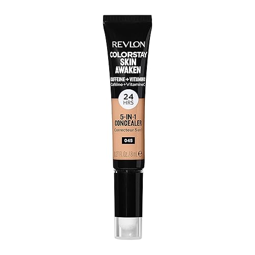 Revlon ColorStay Skin Awaken 5-in-1 Concealer, Lightweight, Creamy Longlasting Face Makeup with Caffeine & Vitamin C, For Imperfections, Dark Circles