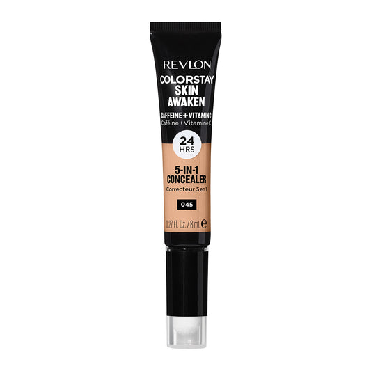 Revlon ColorStay Skin Awaken 5-in-1 Concealer, Lightweight, Creamy Longlasting Face Makeup with Caffeine & Vitamin C, For Imperfections, Dark Circles