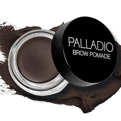 Palladio Brow Pomade Waterproof, 24 Hour Wear, Smudge Proof and Sweat Resistant Formula, Super Creamy Formula Glides on And Helps to Fill in Brows