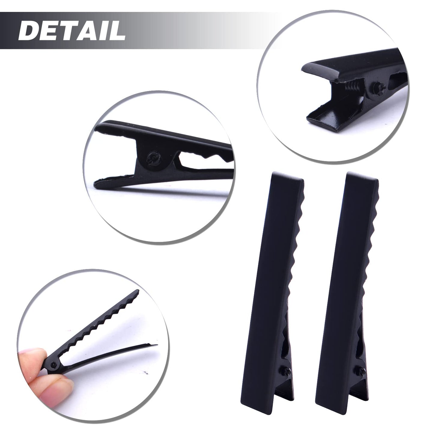 100pcs Metal Alligator Hair Clips Flat Top with Teeth Single Prong Hairpins Sectioning Hairdressing Salon Clips for Women Girls Hairbow DIY Art Craft