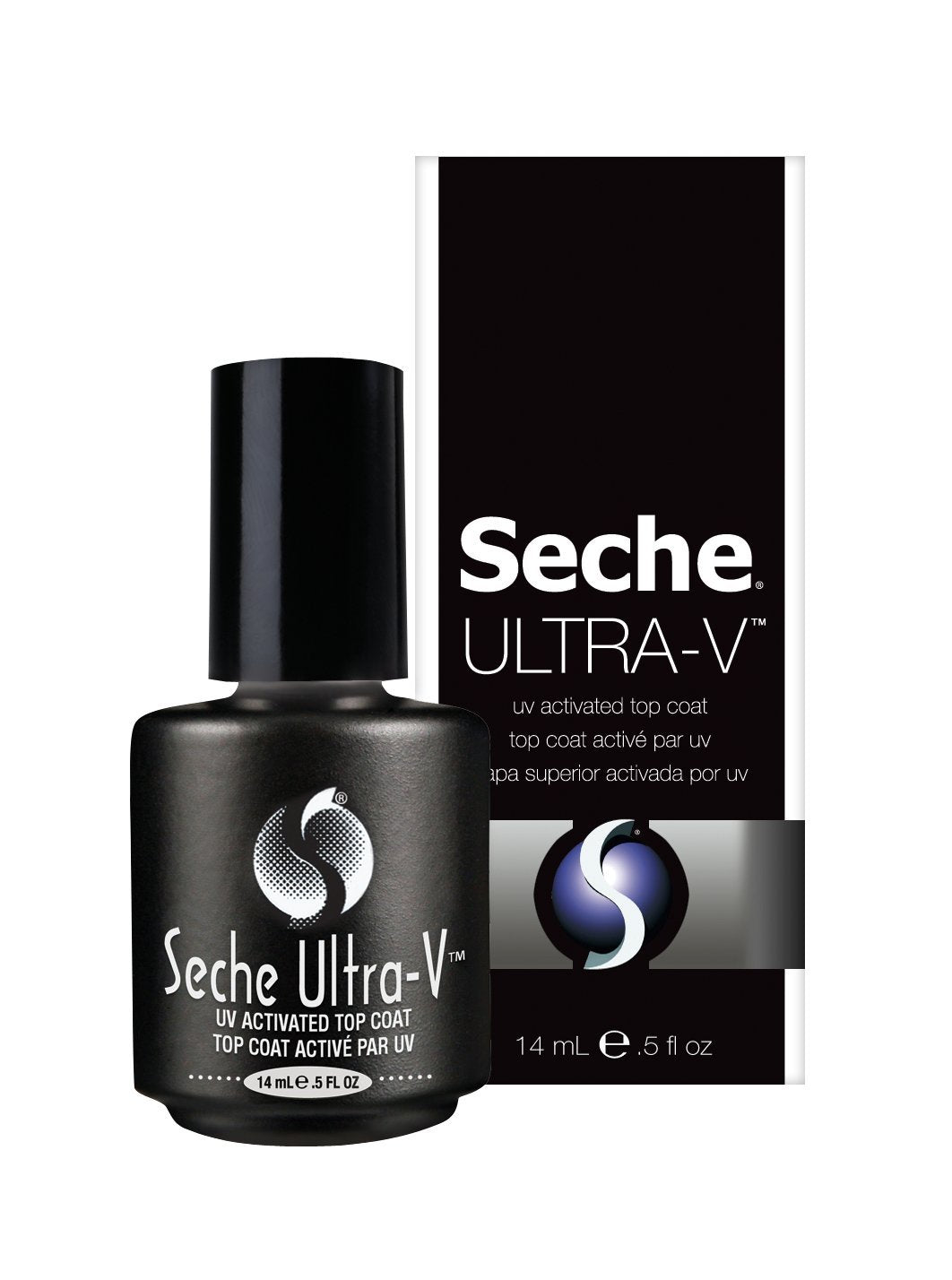 Seche Ultra-V UV Gel Top Coat Nail Polish - Clear Topcoat Gel Nail Polish, Quick-Dry & Long-Wearing Soak Off Lamp, Salon & At-Home Use, 0.5 fl oz Beauty & Personal Care Seche