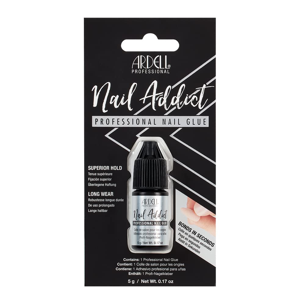 Ardell Professional Nail Glue, Superior Hold, Long-Lasting Adhesive for Fake Nails, Press On Nails & Nail Repairs, Quick-Drying Formula, 5g