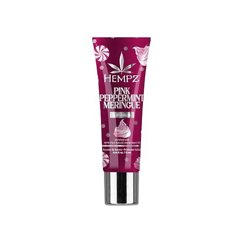 Hempz Pink Peppermint Meringue Lip Balm, Nourishing Lip Care, Limited Edition Gloss .44 fl.oz.