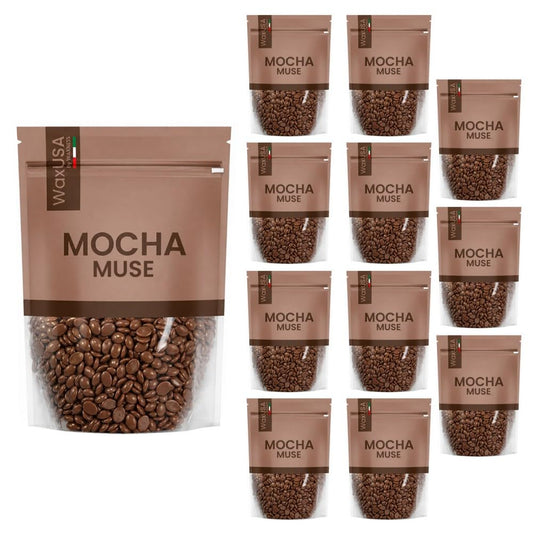 WaxUSA by Waxness Hard Wax Beads 1.67 lb (750g) Pack of 12 - Mocha Muse Creamy Low Temperature - Professional Stripless Hair Removal - Made in Italy Beauty and Personal Care Waxness