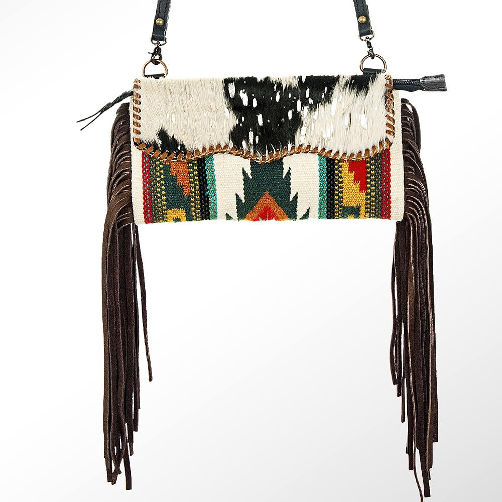 American Darling Women's Cross Body Bag Western Saddle Blanket Hair-On Genuine Leather Handbag and Ladies Purse