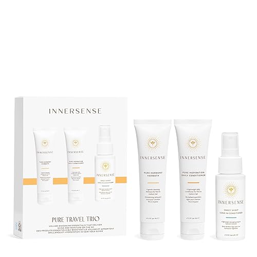 Innersense Organic Beauty - Pure Harmony Travel Hair Trio | Non-Toxic, Cruelty-Free, Clean Haircare (Pure Harmony Hairbath + Conditioner, Sweet Spirit