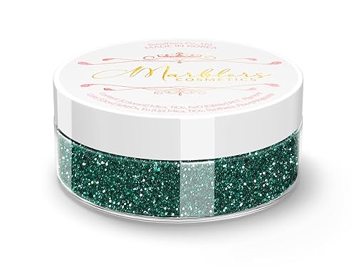 MARBLERS Twinkle Face & Body Glitter [Green Garnet] 0.18oz (5g) | Fine | Non-Toxic | Vegan | Cruelty-Free | Festival, Rave & Party Makeup | Eye, Hair