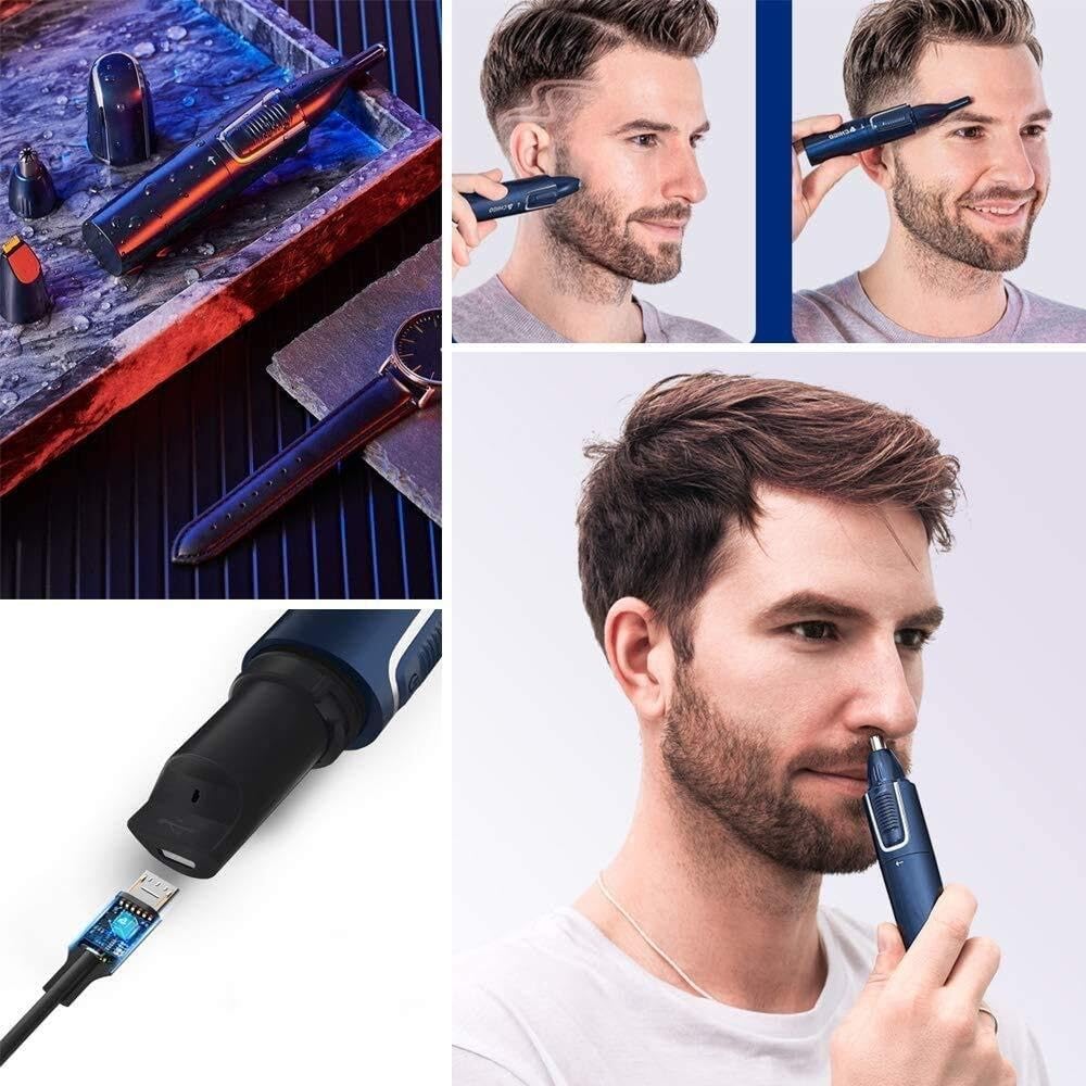 CXAPRDSH Nose and Ear Hair Trimmer, Professional Painless USB Rechargeable Nose Hair Trimmer for Men and Women, Waterproof for Easy Cleansing Dual Beauty and Personal Care CXAPRDSH