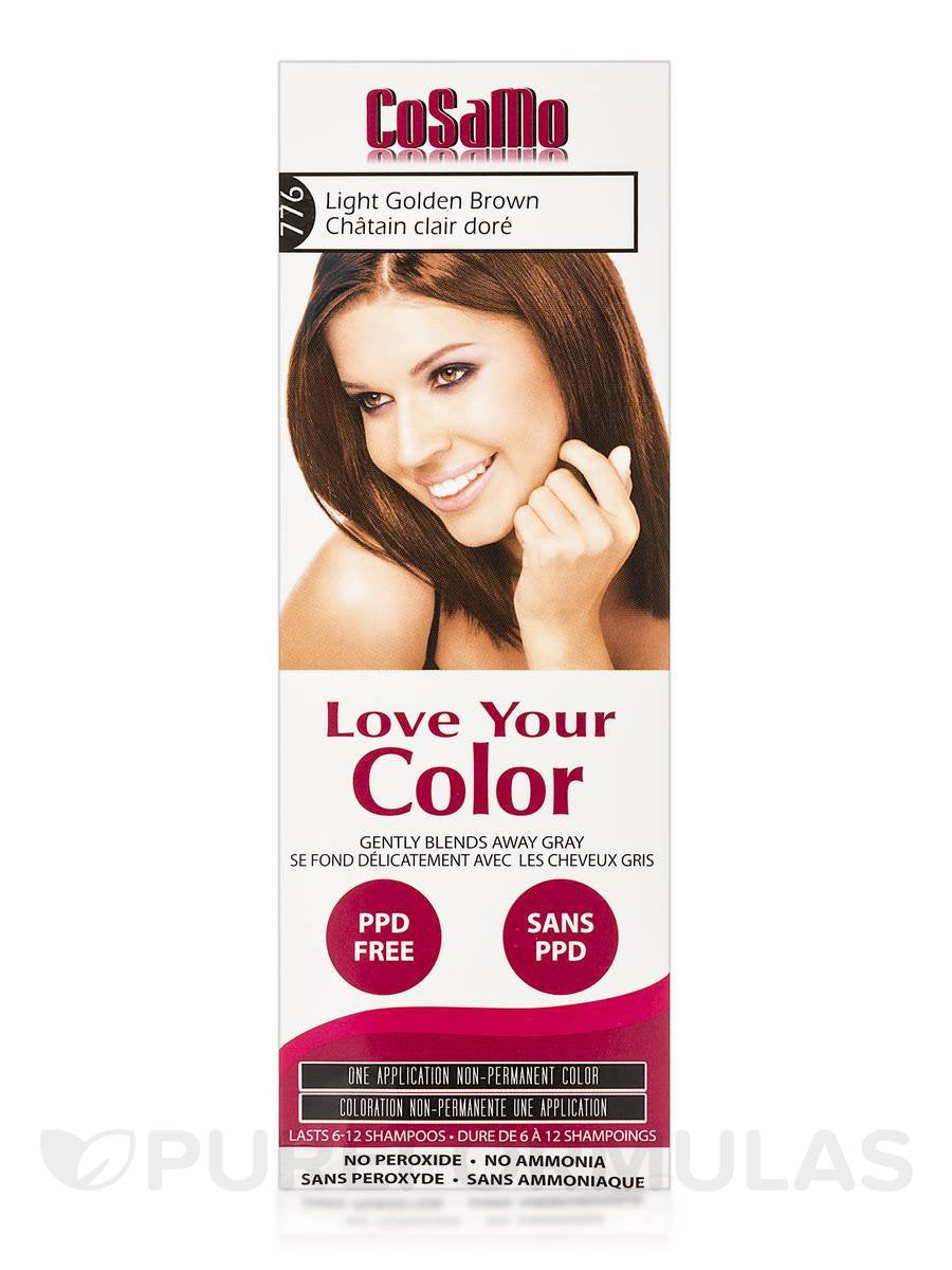 Love Your Color Cosamo Non Permanent Hair Color, Light Golden Brown