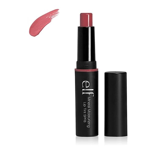 e.l.f. Moisturizing Lip Tint with SPF 8, Rose, 0.1 Ounce