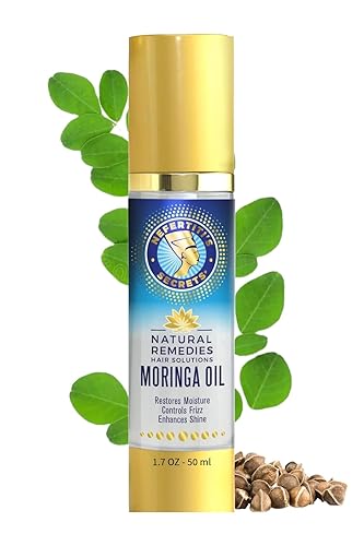 Nefertiti's Secrets Moringa Oil Organic Hair Growth - Wild Pure Rosemary Hair Oil for Nourishment, Rejuvenate & Moisturize - Curly Secret Hair