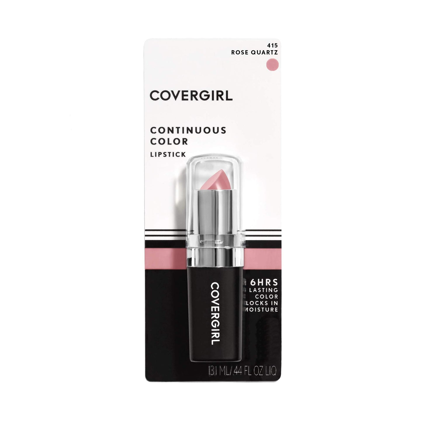 CoverGirl Continuous Color Lipstick, Rose Quartz 415, 0.13 Ounce
