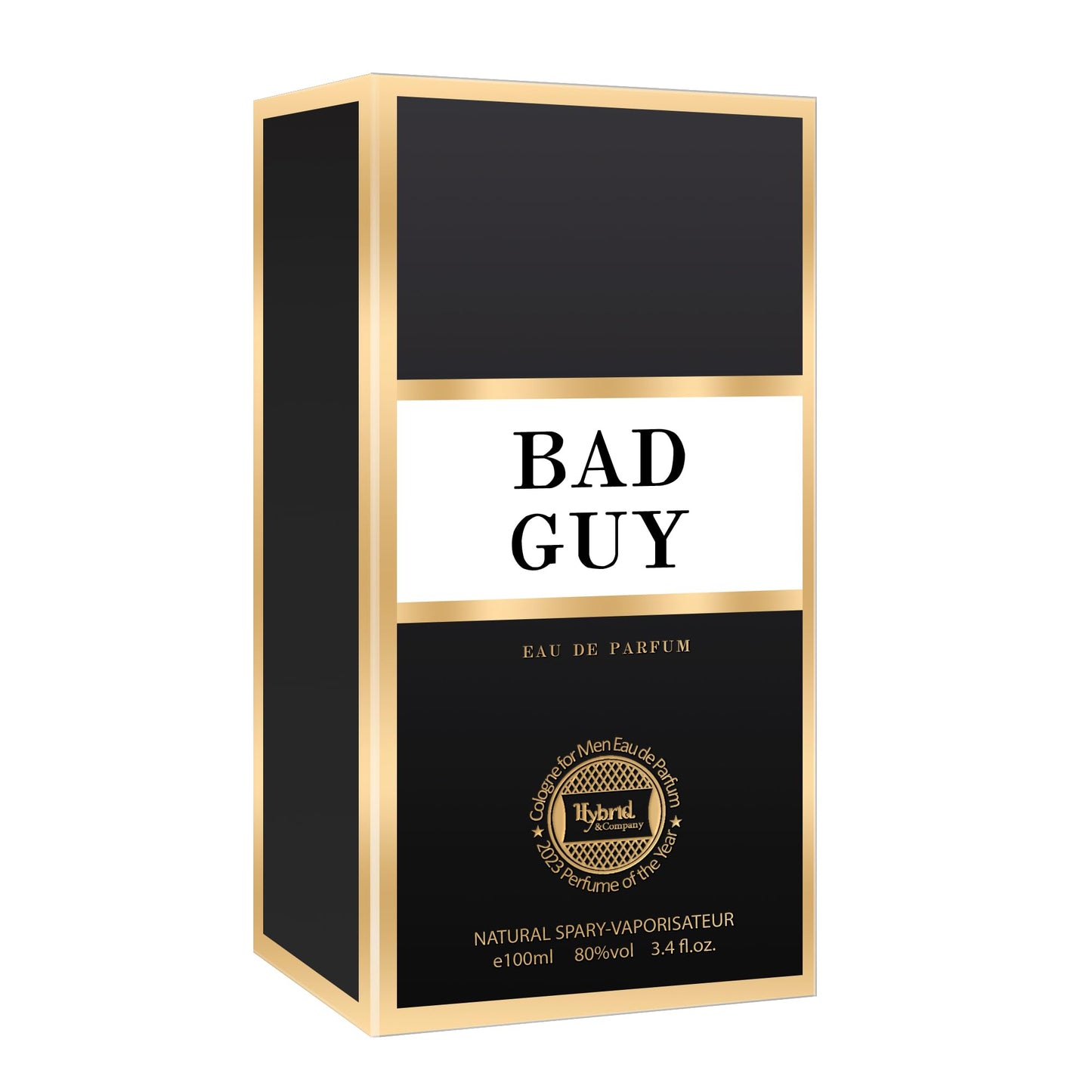 Hybrid & Company Bad Guy For Men Eau De Parfum - Men's Natural Spray Sophisticated Fragrance, Fresh and Elegant, 3.4 Fl Oz Beauty & Personal Care Hybrid & Company