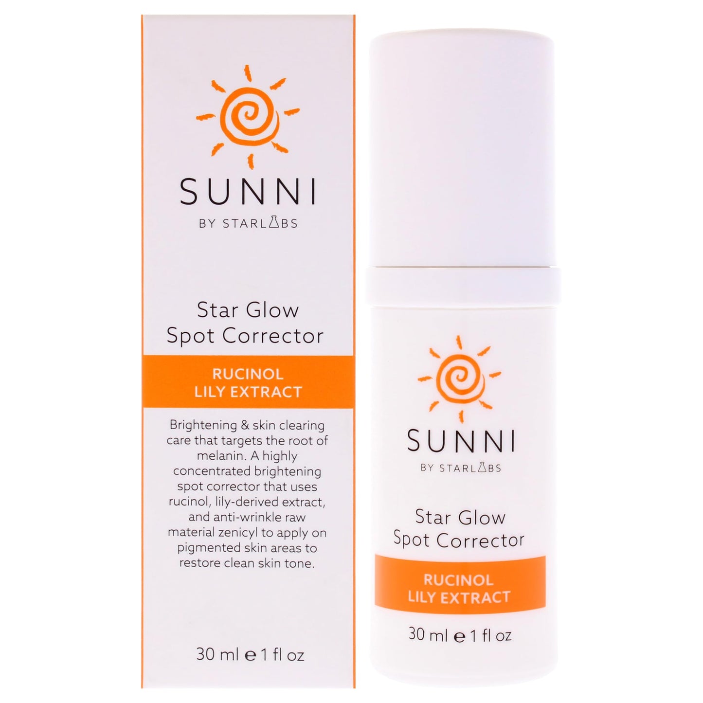 Starlabs Glow Spot Corrector K-Beauty Dark Spot Corrector Rucinol Lily Extract 30ml 1oz Korean Beauty