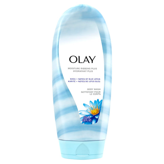Olay Body Wash for Women, Moisture Ribbons Plus, Deep Conditioning & Moisturizing Formula, Long Lasting Smooth Soft Skin, For All Skin Types, Shea