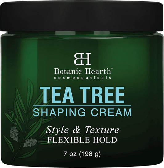 Botanic Hearth Tea Tree Shaping Cream, Hair Styling Cream with Collagen & Biotin | Style & Texture, Strong & Flexible Hold, for All Hair Types | Men