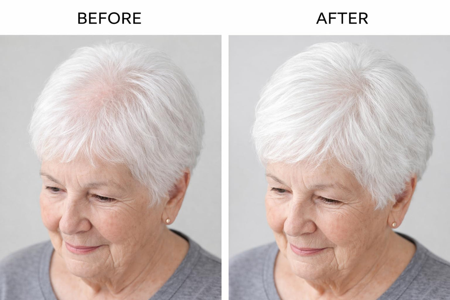 diCESARE NEW Silver Hair Building Fiber - Fuller Looking Gray Hair - Lightweight Coverage for Thinning Areas - NOW IN 2 SIZES