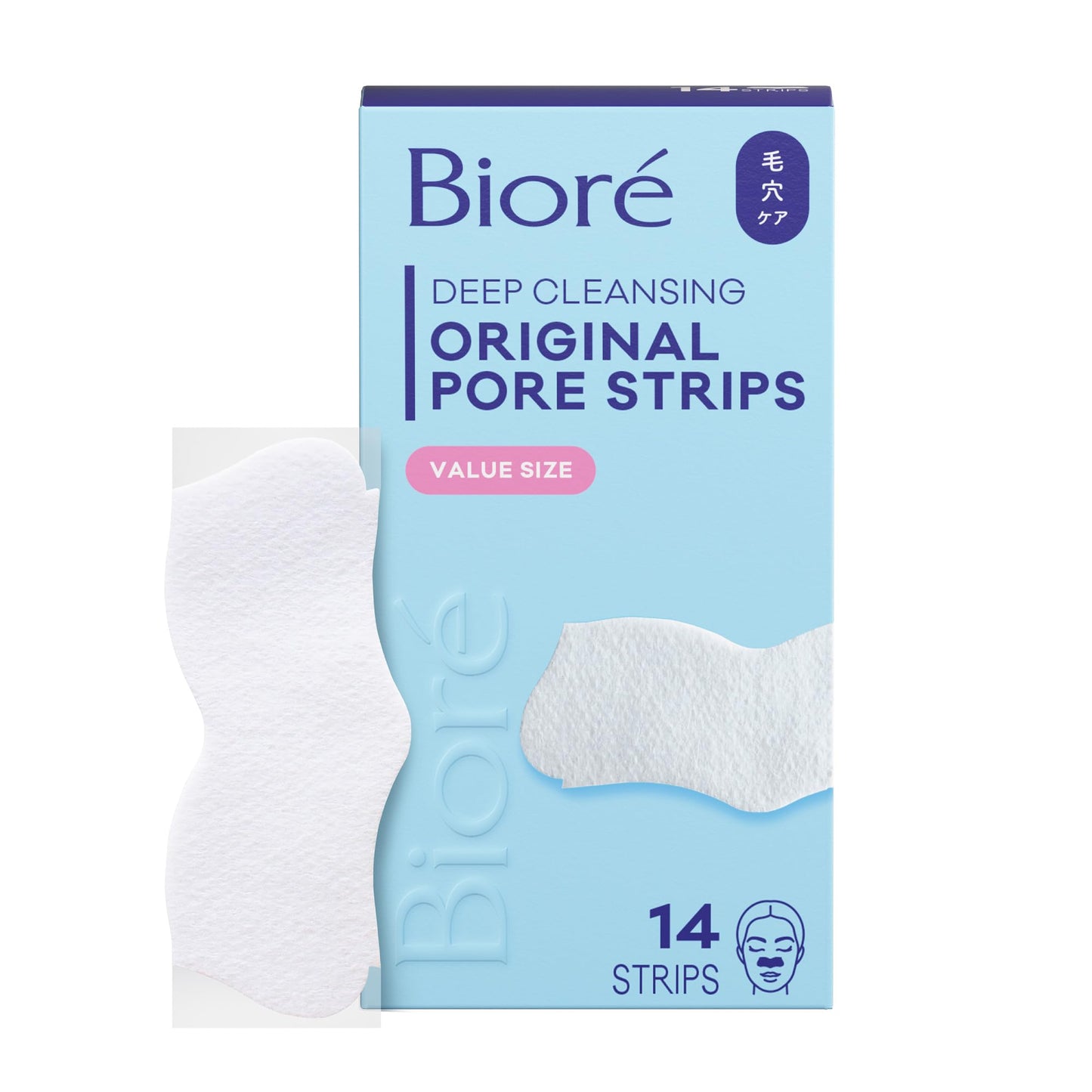 Bioré Original Blackhead Remover Strips, Deep Cleansing Nose Strips With Instant Pore Unclogging, Features C-Bond Technology, Oil-Free Beauty and Personal Care Bioré