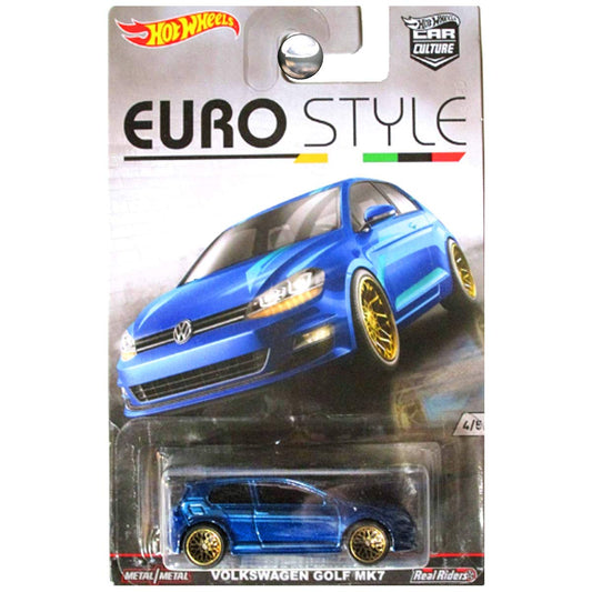 Hot Wheels Car Culture Euro Style Volkswagen Golf MK7 Blue