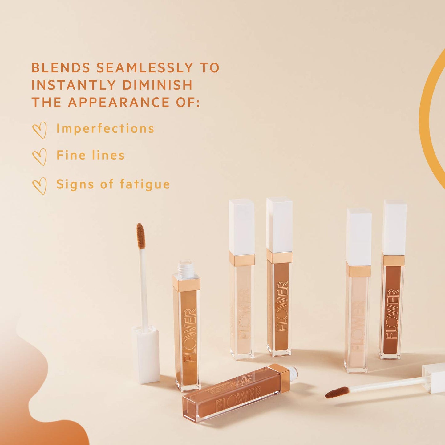 FLOWER BEAUTY By Drew Barrymore Light Illusion Full Coverage Concealer - Diffuse Dark Under Eye Circles + Blurs Blemishes - Weightless Formula +