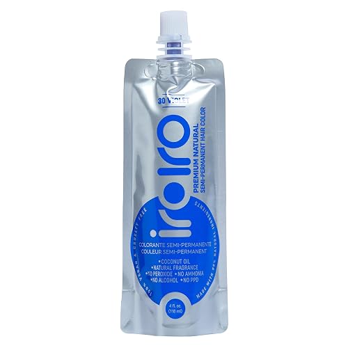 IROIRO Premium Natural Semi Permanent Hair Color 30 Violet (4oz)