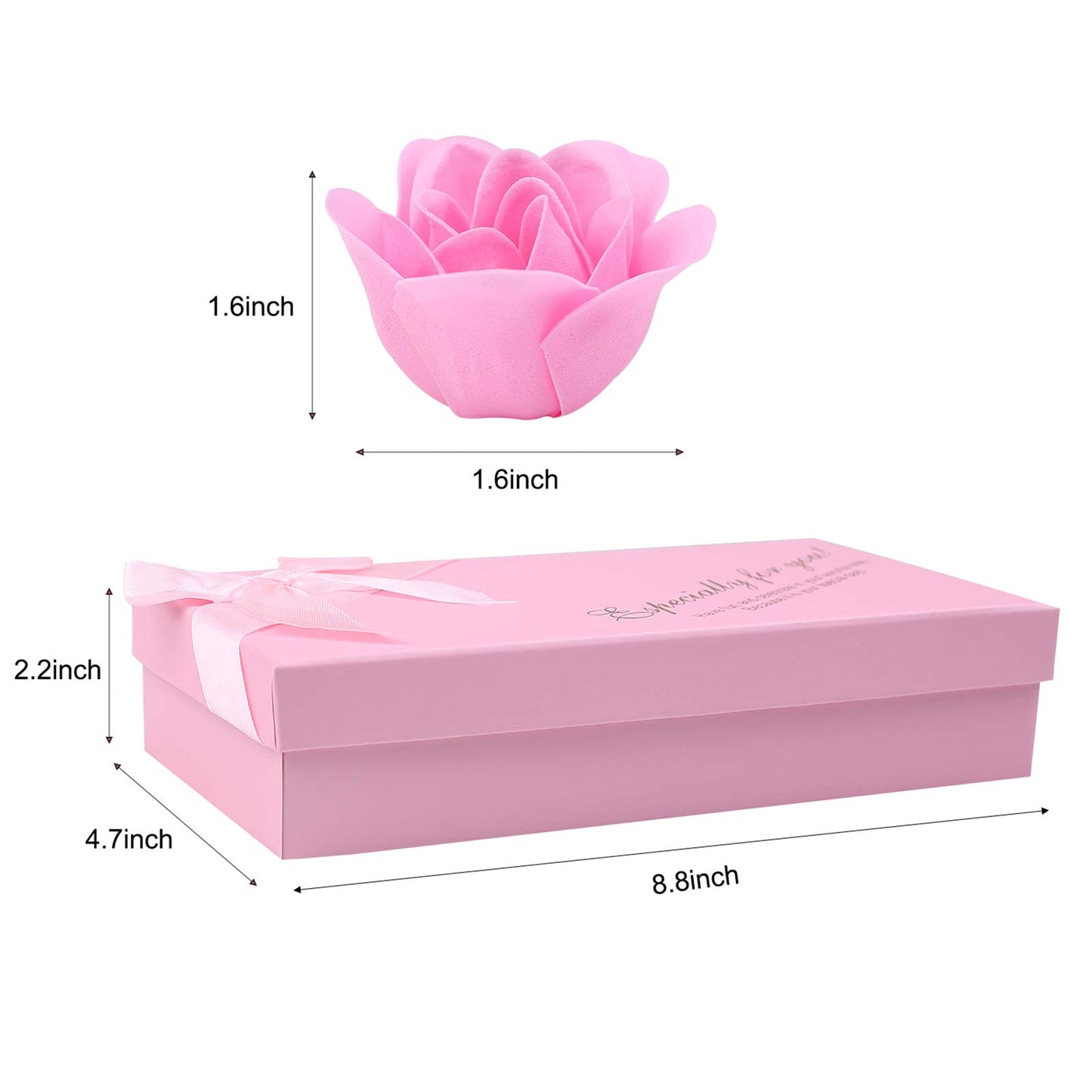 Rotumaty 18 PCS Floral Scented Bath Soap Rose Flower Petals, Plant Essential Oil Rose Soap Set, Best Gifts for Her Women Girls Mom Lover Birthday