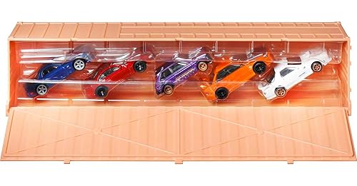 Hot Wheels Ronin Run Container Set, 5 1:64 Scale Premium Cars in Collectible Container, Metal/Metal Body & RealRiders Tires, for Collectors