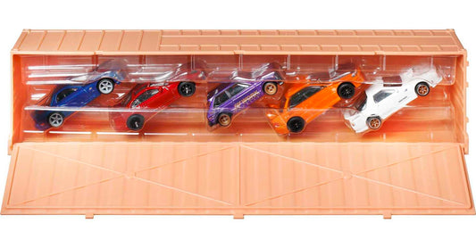 Hot Wheels Ronin Run Container Set, 5 1:64 Scale Premium Cars in Collectible Container, Metal/Metal Body & RealRiders Tires, for Collectors