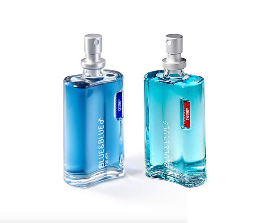 Cyzone Blue & Blue Eau de Parfum for Her and Eau de Toilette for Him Set, 2.5 fl. oz. Each