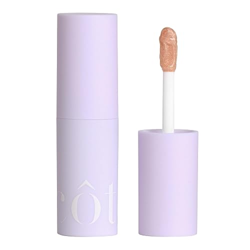 Cote Beauty's Euphoria Peptide Lip Shine, Ultra Hydrating & Long-Lasting Shimmery Sheer Nude Plumping Lip Gloss for Women with Hyaluronic Acid, Shea