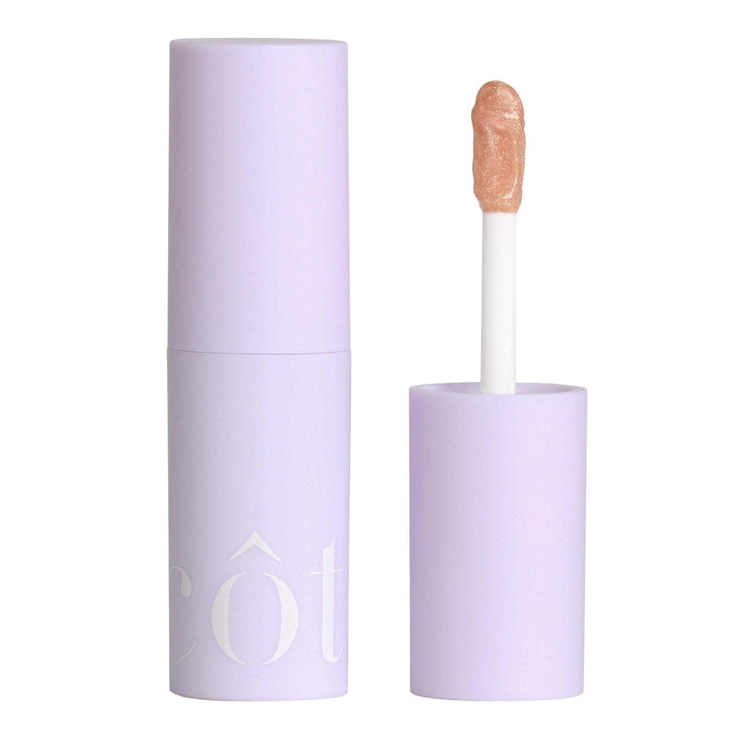 Cote Beauty's Euphoria Peptide Lip Shine, Ultra Hydrating & Long-Lasting Shimmery Sheer Nude Plumping Lip Gloss for Women with Hyaluronic Acid, Shea