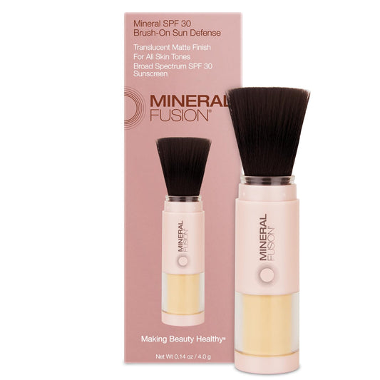 Mineral Fusion Brush-On Sun Defense, SPF 30, UVA and UVB Protection, No Parabens, Gluten Free, Vegetarian, No Phthalates, Hypo-allergenic 0.14 Ounce