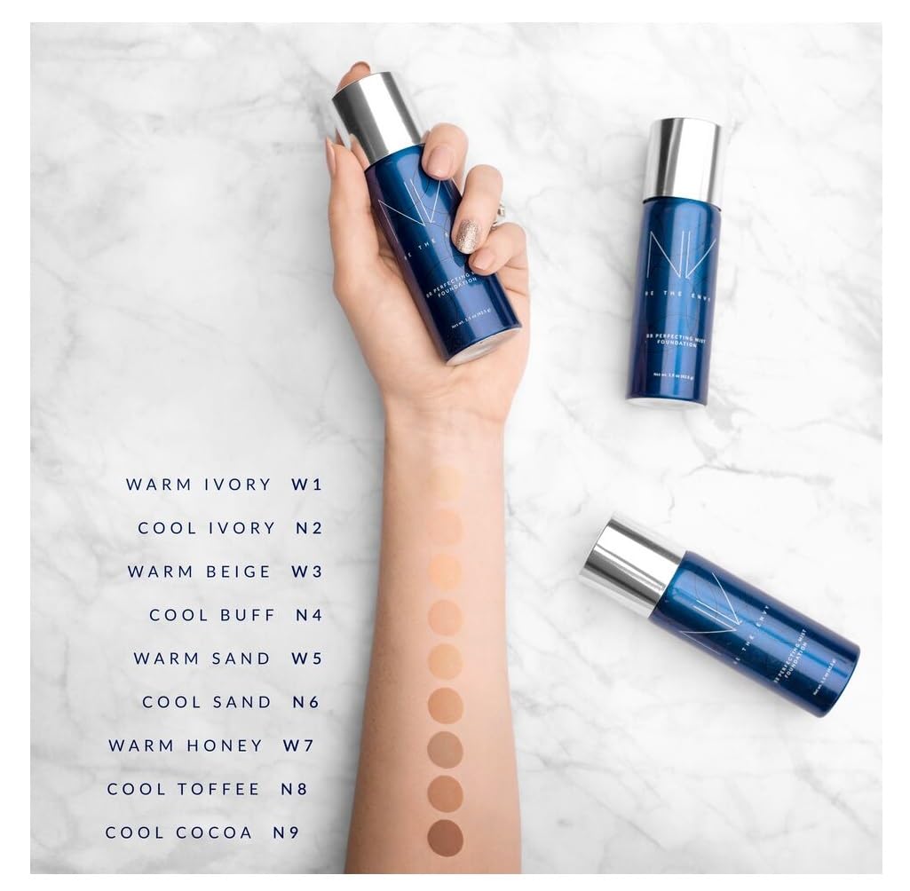 NV BB Perfecting Mist Foundation Buildable Coverage Professional Airbrush Makeup with Plant-based Stem Cell Polypeptides