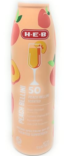 H-E-B Peach Bellini Scented Sunscreen Spray - SPF 50-5.5oz bottle