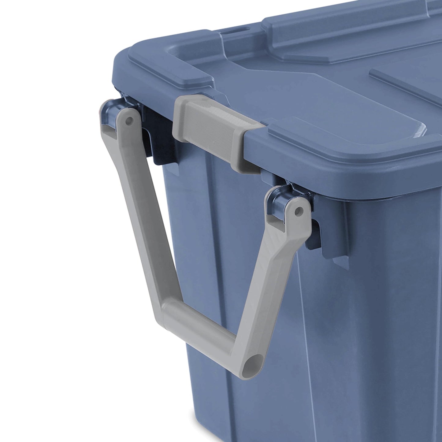 Ouyniei Heavy-Duty Wheeled Storage Totes, Blue Industrial Container with Latching Lid, 40 Gallon Capacity, 36.75x21.38x18 Inches, 2 Pack